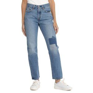 Levi's 501 Straight Leg Patch Jeans NWT sz 27W